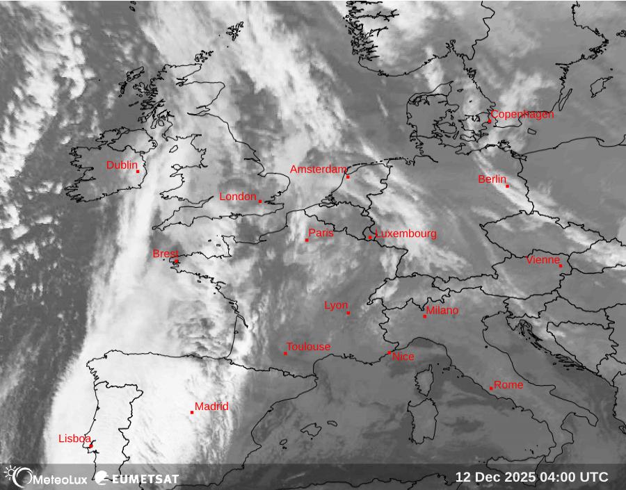 Wiedergabe von Satellitenbildern im Infrarotbereich