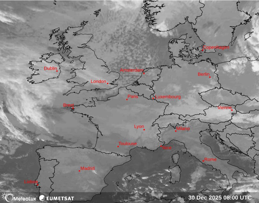 Wiedergabe von Satellitenbildern im Infrarotbereich