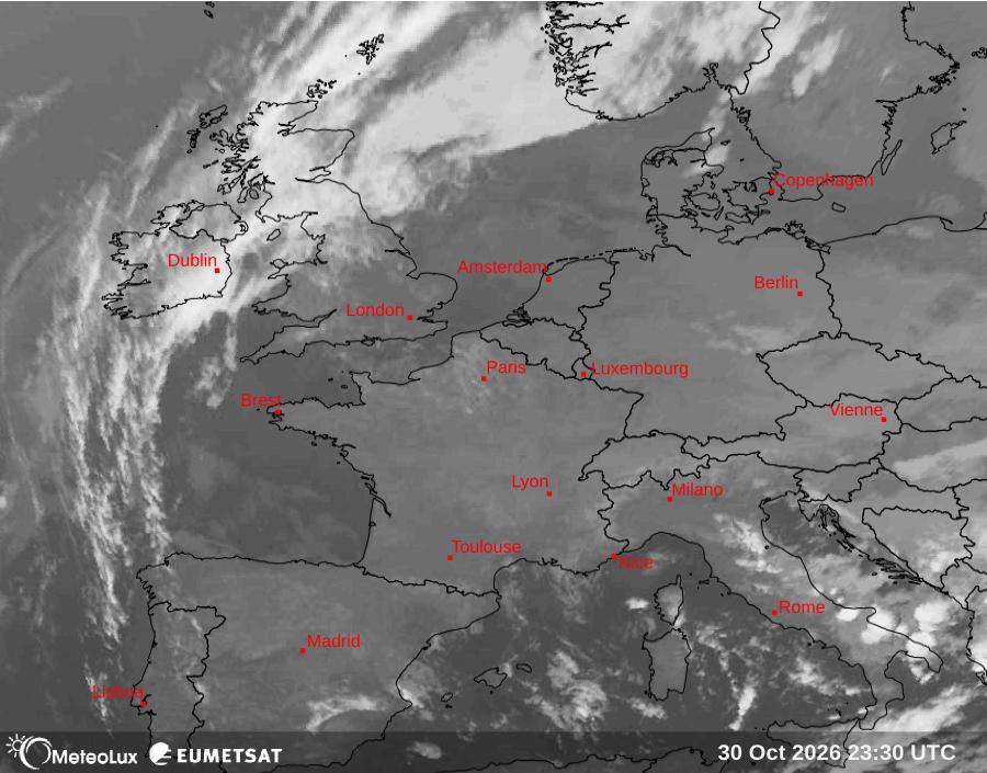 Wiedergabe von Satellitenbildern im Infrarotbereich