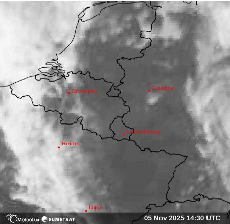 Wiedergabe von Satellitenbildern im Infrarotbereich