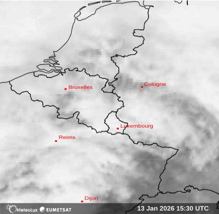 Wiedergabe von Satellitenbildern im Infrarotbereich
