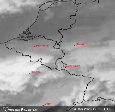 Wiedergabe von Satellitenbildern im Infrarotbereich