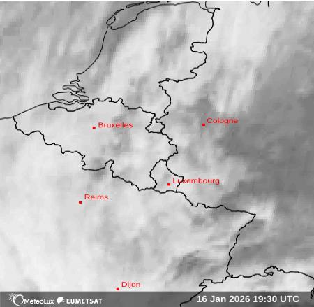 Wiedergabe von Satellitenbildern im Infrarotbereich