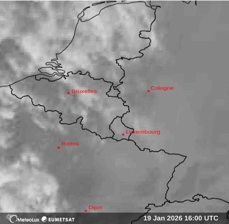 Wiedergabe von Satellitenbildern im Infrarotbereich