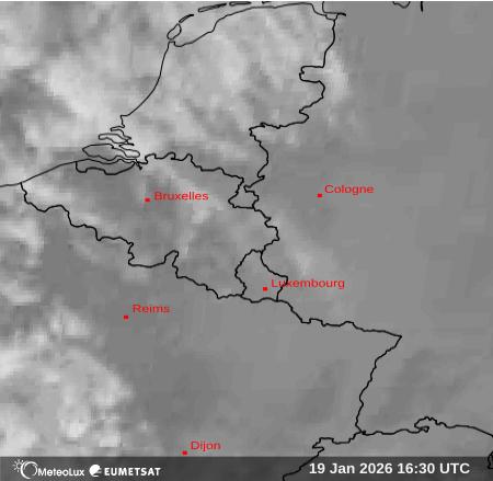 Wiedergabe von Satellitenbildern im Infrarotbereich