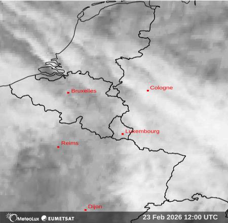 Wiedergabe von Satellitenbildern im Infrarotbereich