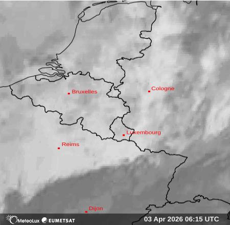 Wiedergabe von Satellitenbildern im Infrarotbereich