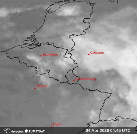 Wiedergabe von Satellitenbildern im Infrarotbereich