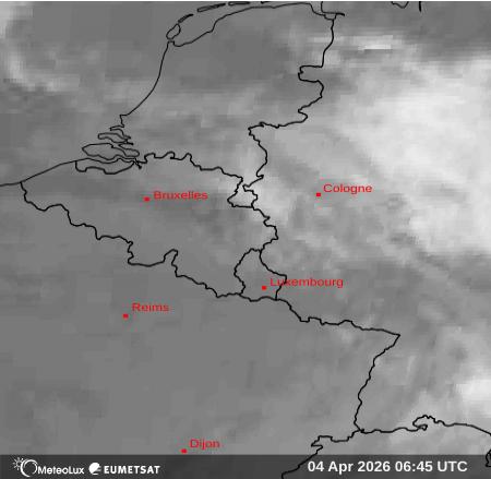 Wiedergabe von Satellitenbildern im Infrarotbereich