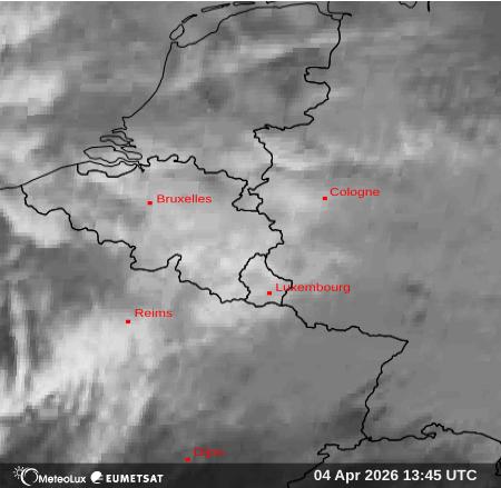 Wiedergabe von Satellitenbildern im Infrarotbereich