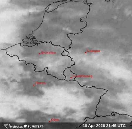Wiedergabe von Satellitenbildern im Infrarotbereich