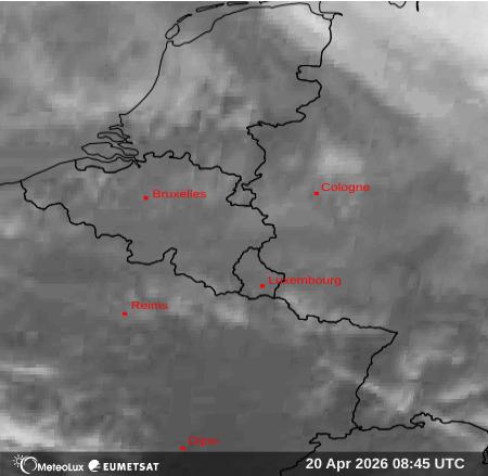 Wiedergabe von Satellitenbildern im Infrarotbereich