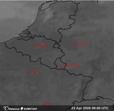 Wiedergabe von Satellitenbildern im Infrarotbereich