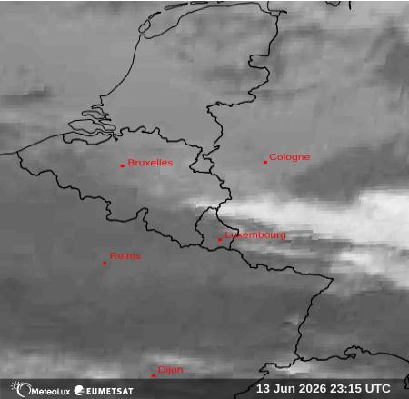 Wiedergabe von Satellitenbildern im Infrarotbereich